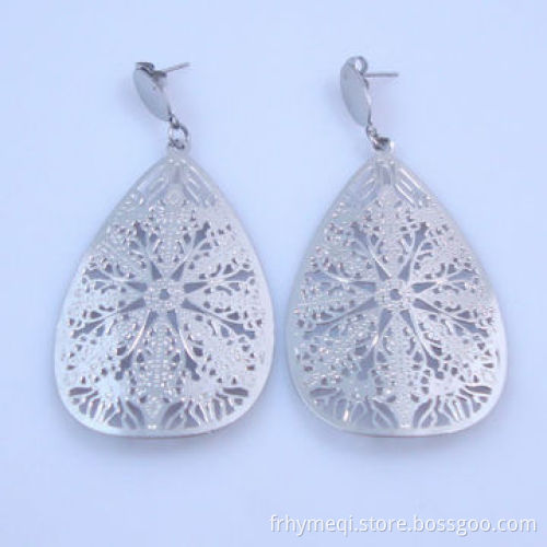 Water-drop Stud Earring with CNC Design